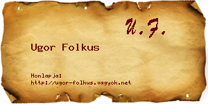 Ugor Folkus névjegykártya